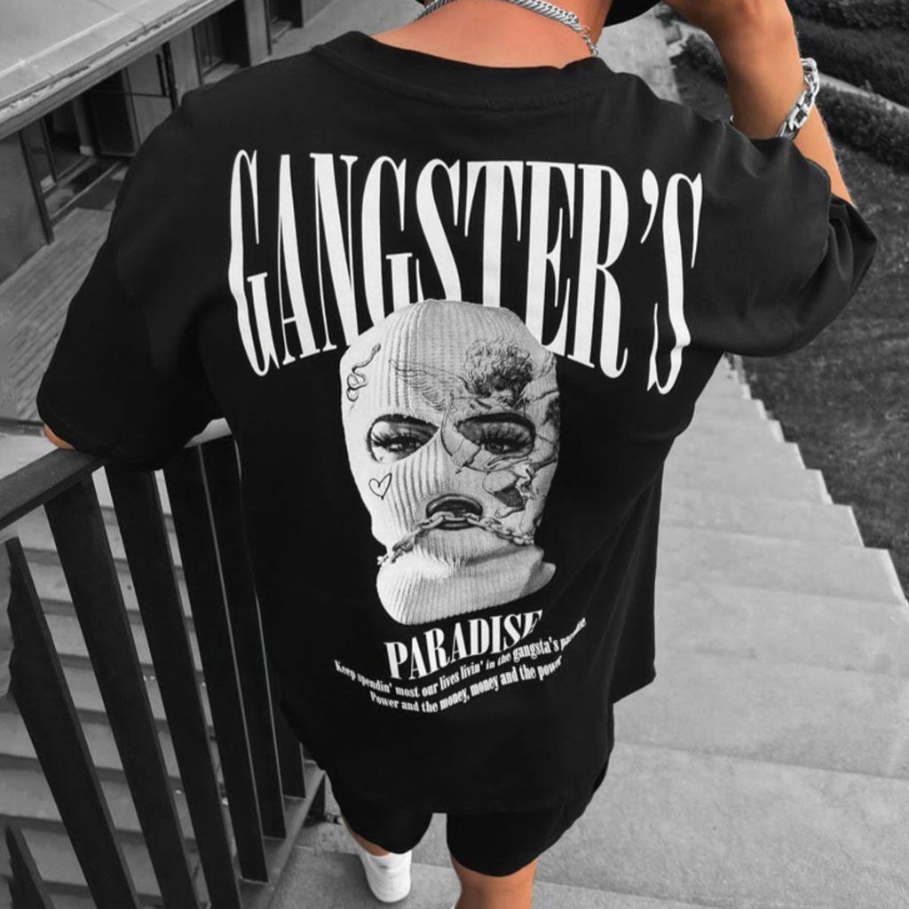 Gangster T-Shirt Oversize Black